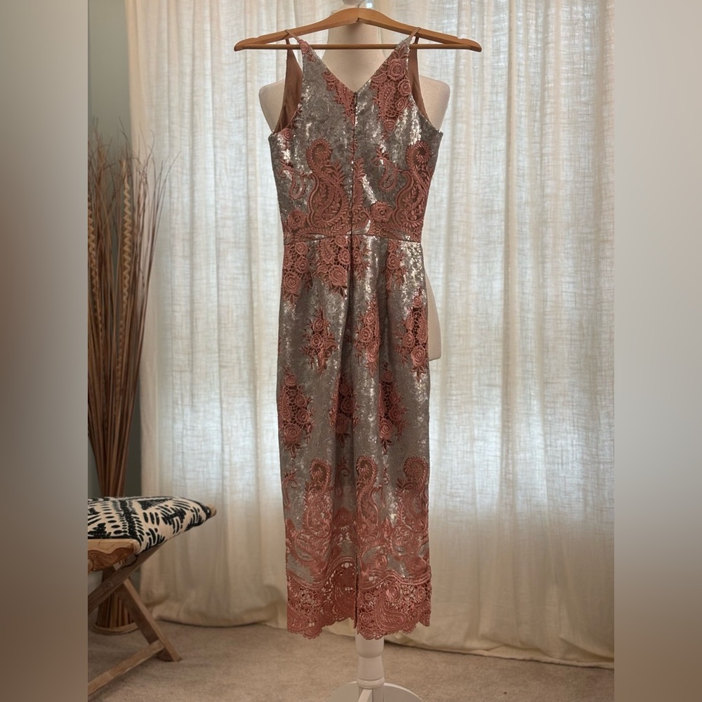 Dress the Population Angela Sequin & Lace Dress XS Homecoming Formal Holiday - Picture 5 of 15